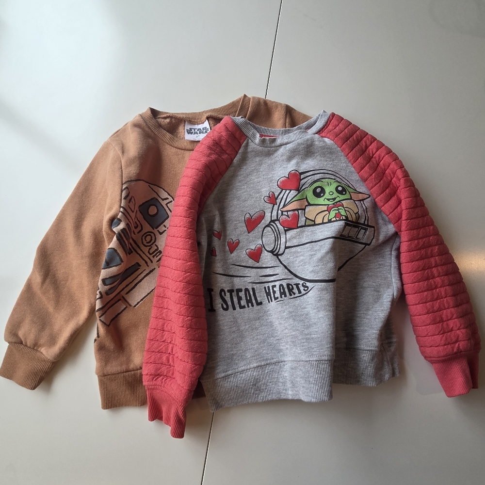 Star Wars - Kids Sweatshirts - Gray with Red and Brown - 3T